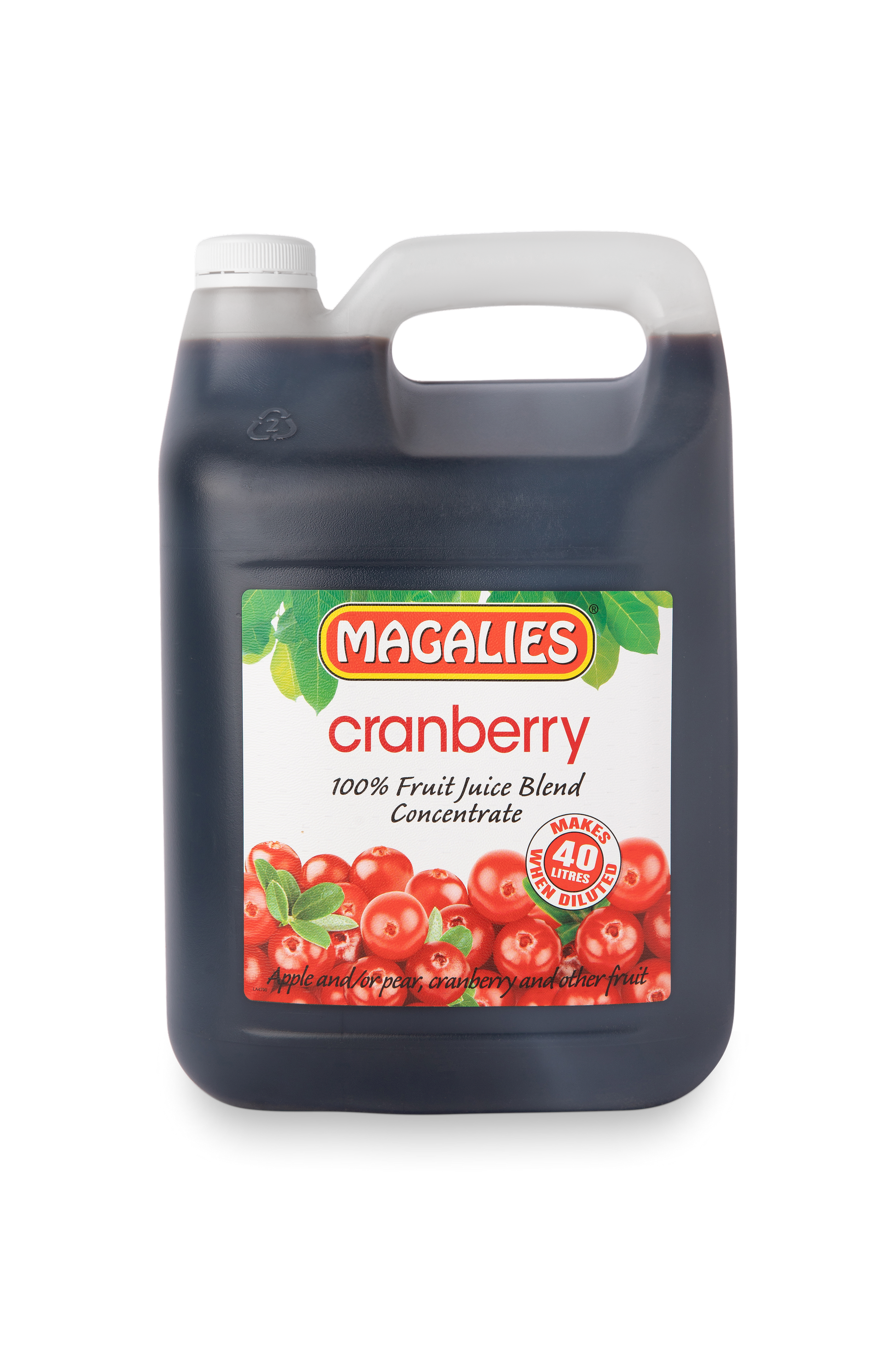 Magalies 5 litre Cranberry 100% 1+7 fruit juice concentrate