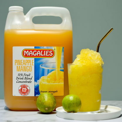 Magalies 5 litre Pineapple & Mango 12% 1+4 fruit drink concentrate.