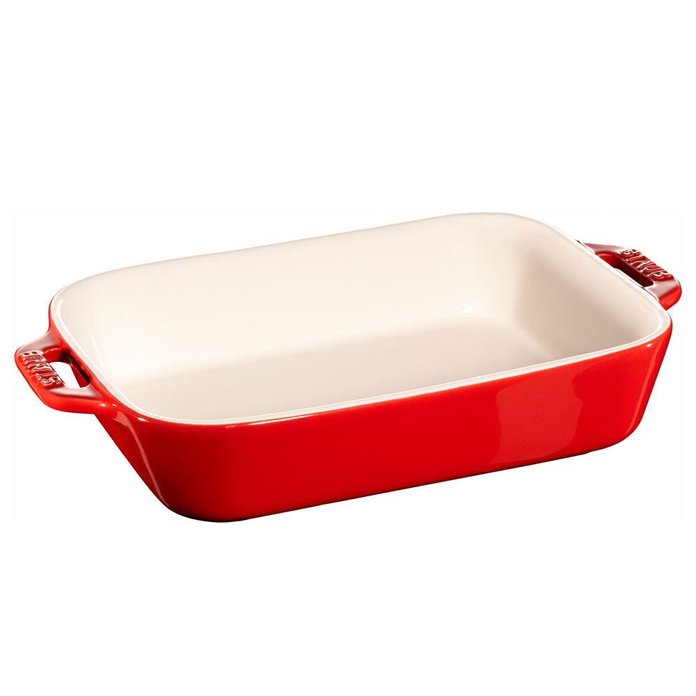 STAUB - Ceramic Cherry Retangular Oven Dish - 20cmx16cm