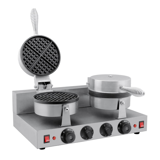 SMARTCHEF - Double Belgian Waffle Baker - Round (Snack)