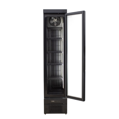 POLARCAB - Black Upright freezer-Slim Line - 165L