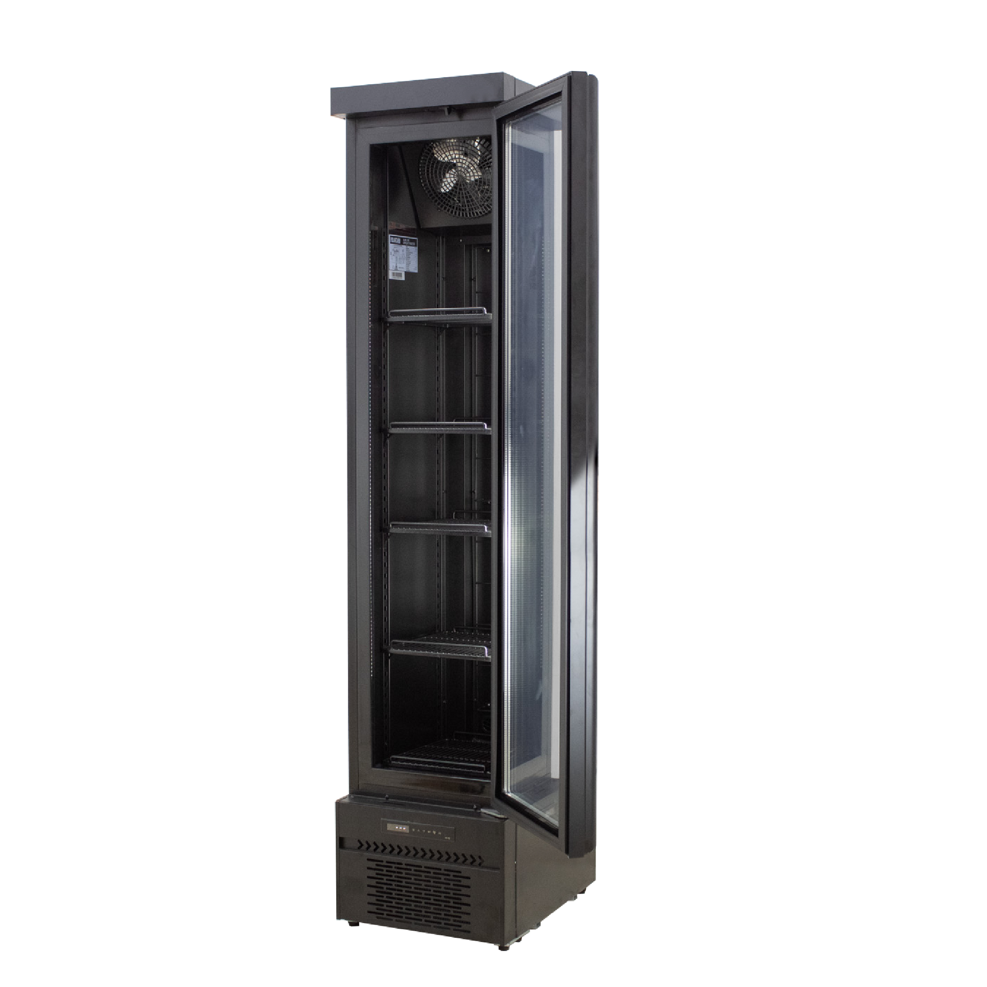 POLARCAB - Black Upright freezer-Slim Line - 165L