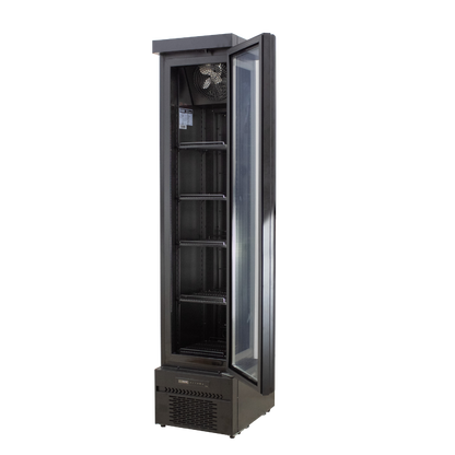 POLARCAB - Black Upright freezer-Slim Line - 165L