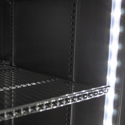POLARCAB - Black Upright freezer-Slim Line - 165L