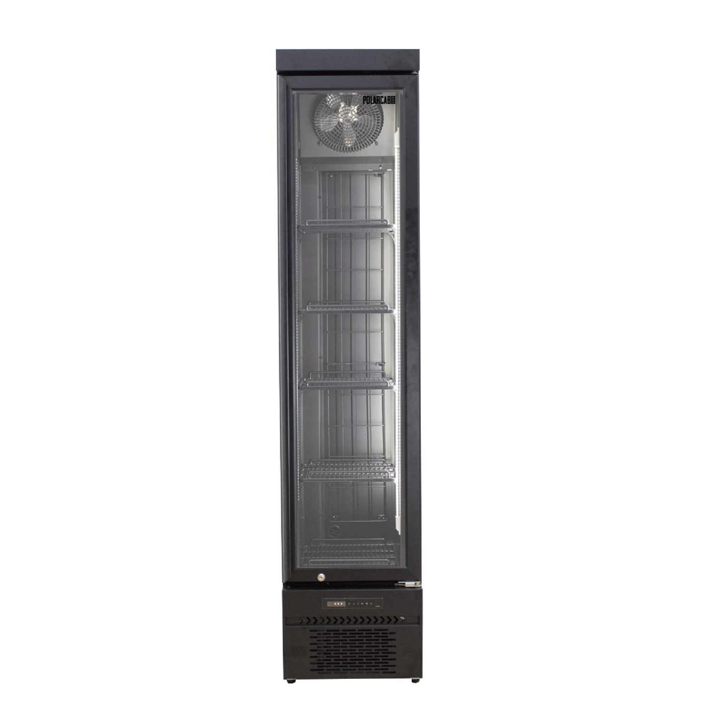 POLARCAB - Black Upright freezer-Slim Line - 165L