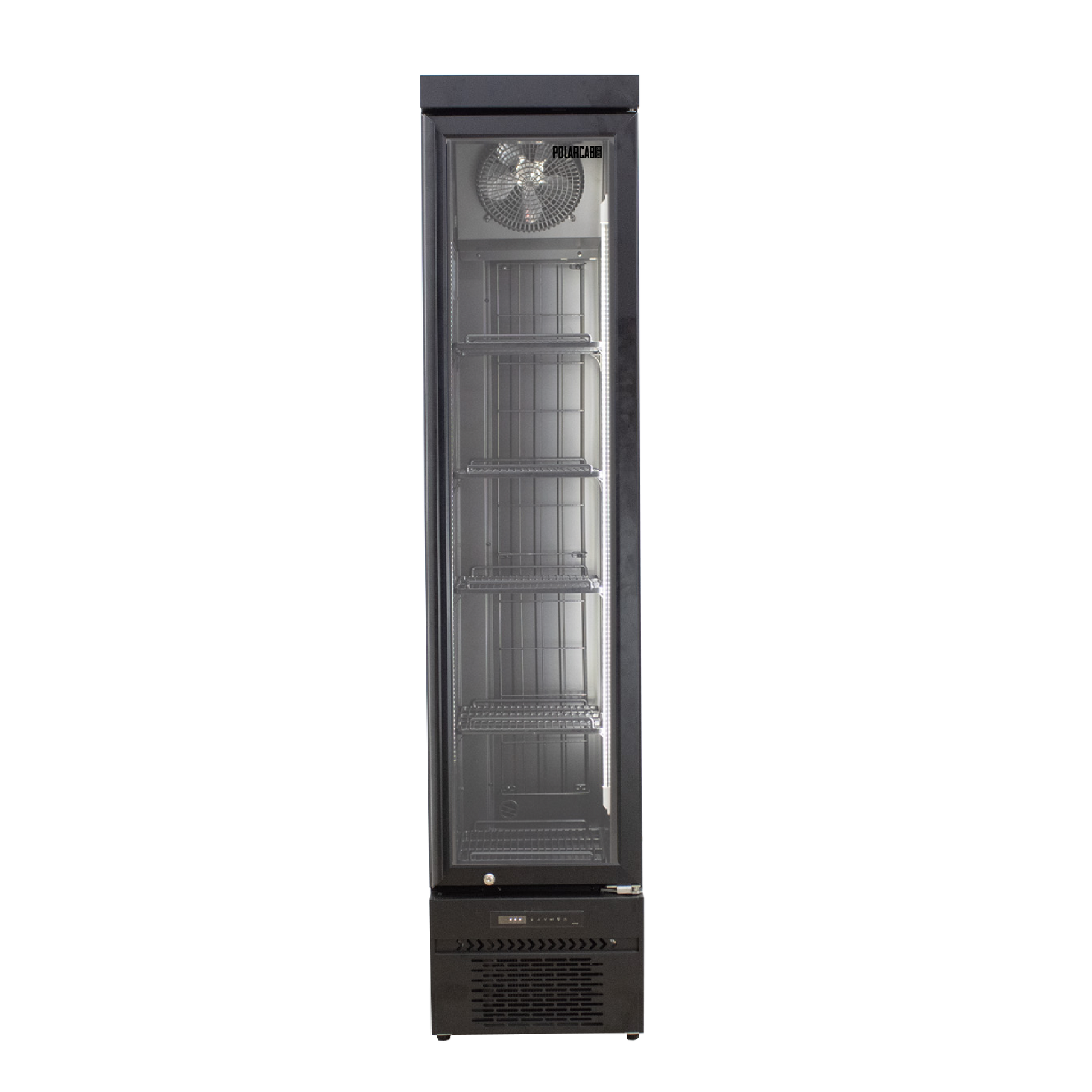 POLARCAB - Black Upright freezer-Slim Line - 165L