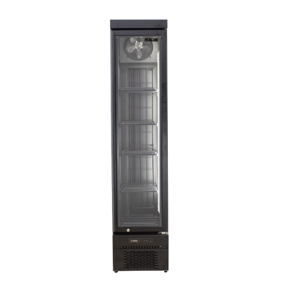 POLARCAB - Black Upright freezer-Slim Line - 165L