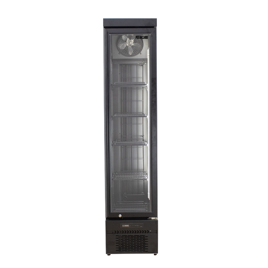 POLARCAB - Black Upright freezer-Slim Line - 165L