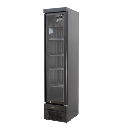 POLARCAB - Black Upright freezer-Slim Line - 165L