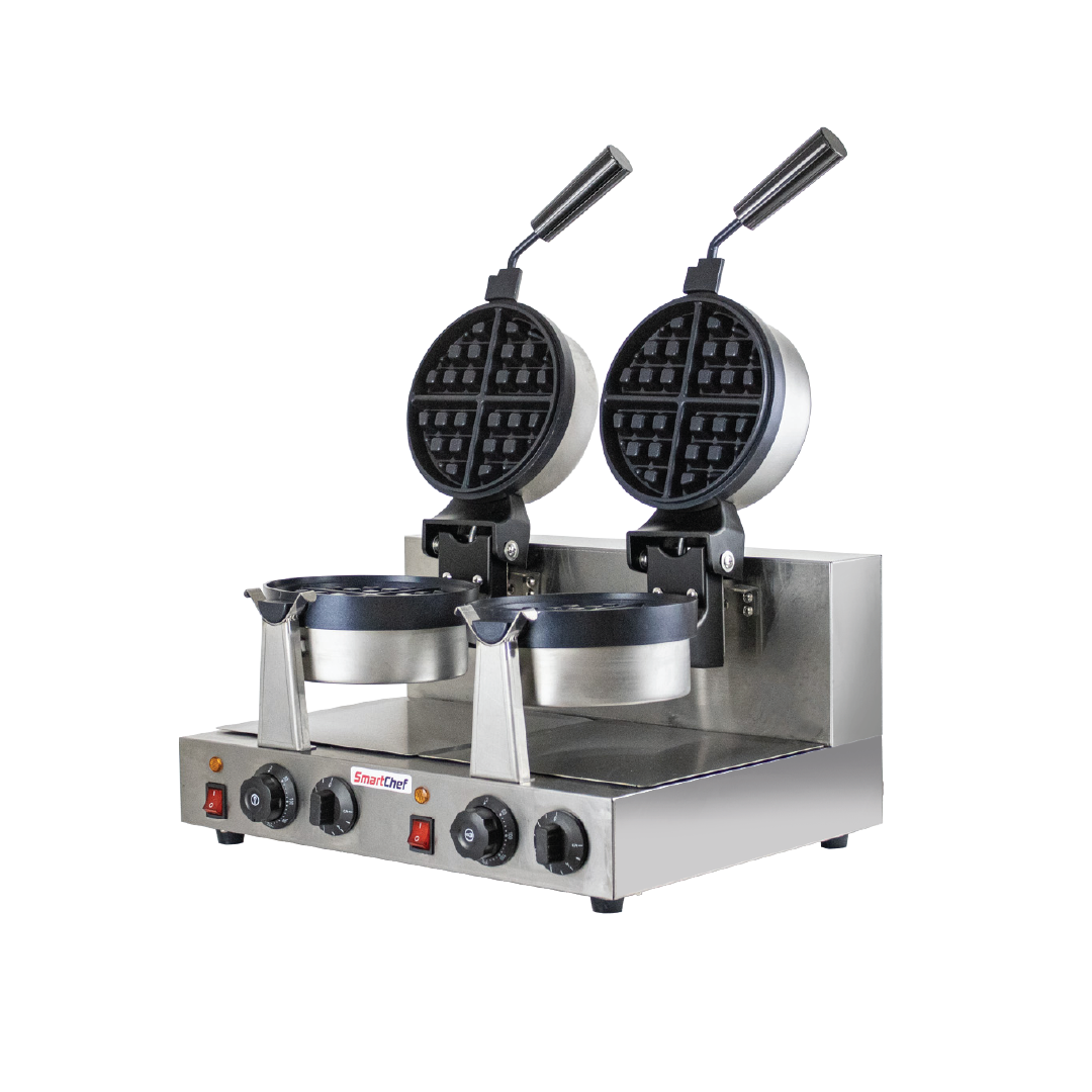 SMARTCHEF - Waffle Baker - Double Round Rotating