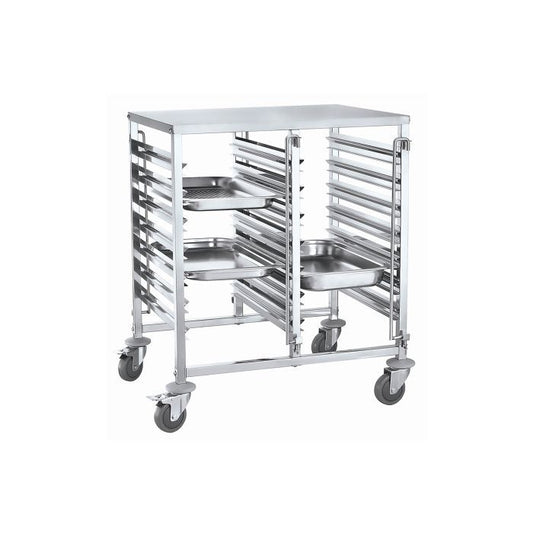 SMARTCHEF - Double rack trolley with work top – 7 tier