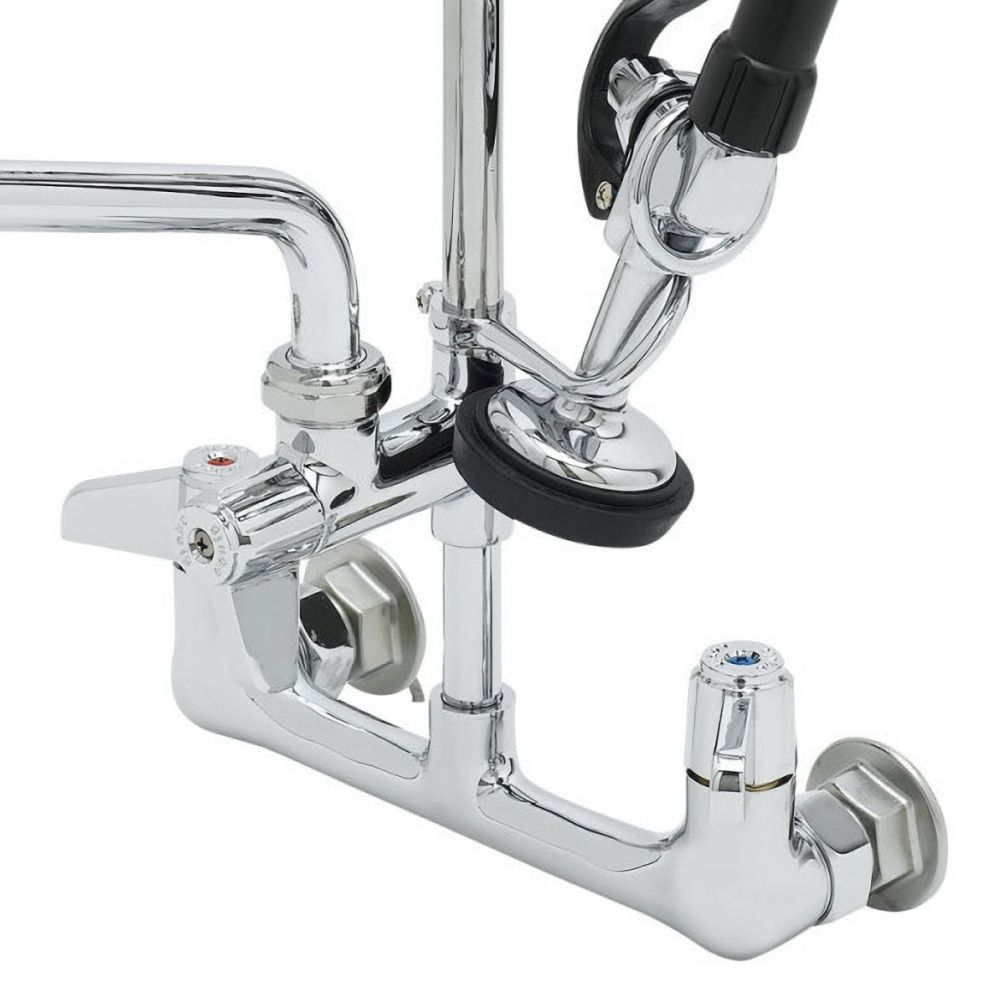 T&S - Mini Pre-Rinse Spray with 8” faucet - Wall mounted