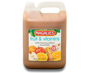 Magalies 5 litre Fruit & Vitamins 100% 1+4 fruit juice concentrate.