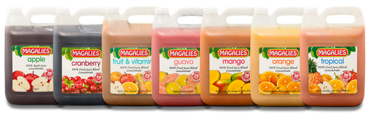 Magalies 5 litre 100% fruit juice concentrate BUNDLE OF 7
